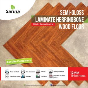 Herringbone wooden flooring